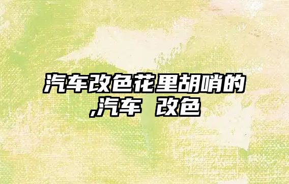 汽車改色花里胡哨的,汽車 改色