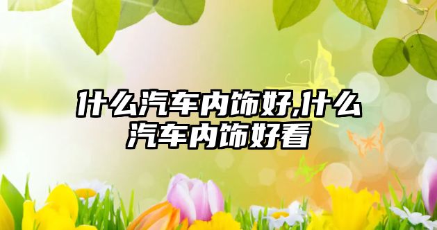 什么汽車(chē)內(nèi)飾好,什么汽車(chē)內(nèi)飾好看