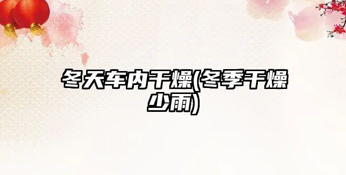 冬天車內干燥(冬季干燥少雨)