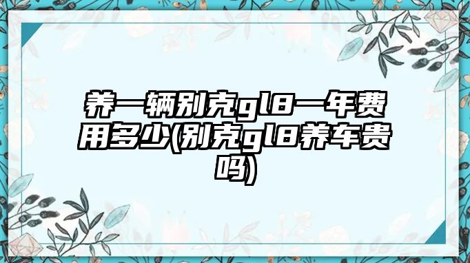 養(yǎng)一輛別克gl8一年費(fèi)用多少(別克gl8養(yǎng)車貴嗎)