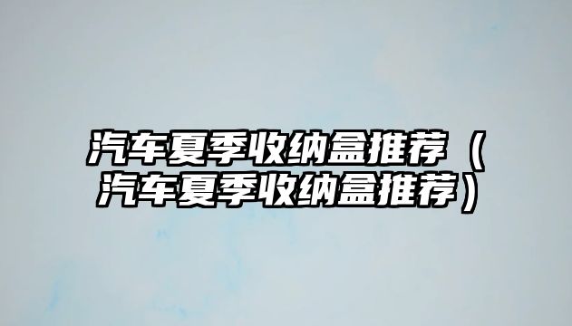 汽車夏季收納盒推薦（汽車夏季收納盒推薦）
