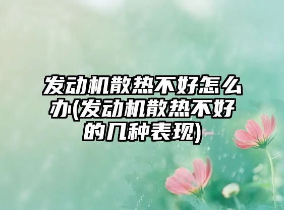 發(fā)動機散熱不好怎么辦(發(fā)動機散熱不好的幾種表現(xiàn))