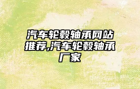 汽車輪轂軸承網站推薦,汽車輪轂軸承廠家
